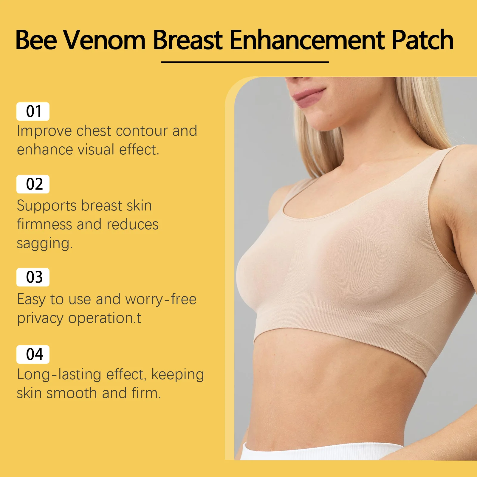 Bee Venom Breast Enlargement Cream Patch 24Pcs For Breast Fast Growth Chest