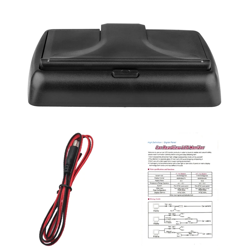 ڵ ̽  LCD ũ  ڵ Ĺ  Է , Ʈ 2 RCA , Ĺ  DVD, 4.3 ġ