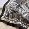 2024 Popular Square Shawls Luxury Sunscreen Satin Kerchief Four Seasons 90X90CM Silk Scarves Fashion Letter Headcloth Scarf Bag 3