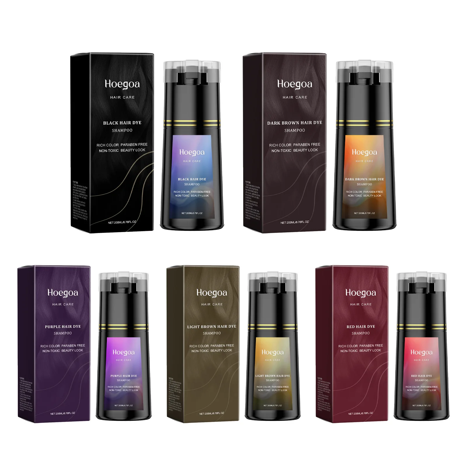 Black Hair Dye Shampoo Rapid Hair Dyeing Repair Dry Reduce Breakage Split Ends Oil Control Nourishing Hair Root Coloring Shampoo 2
