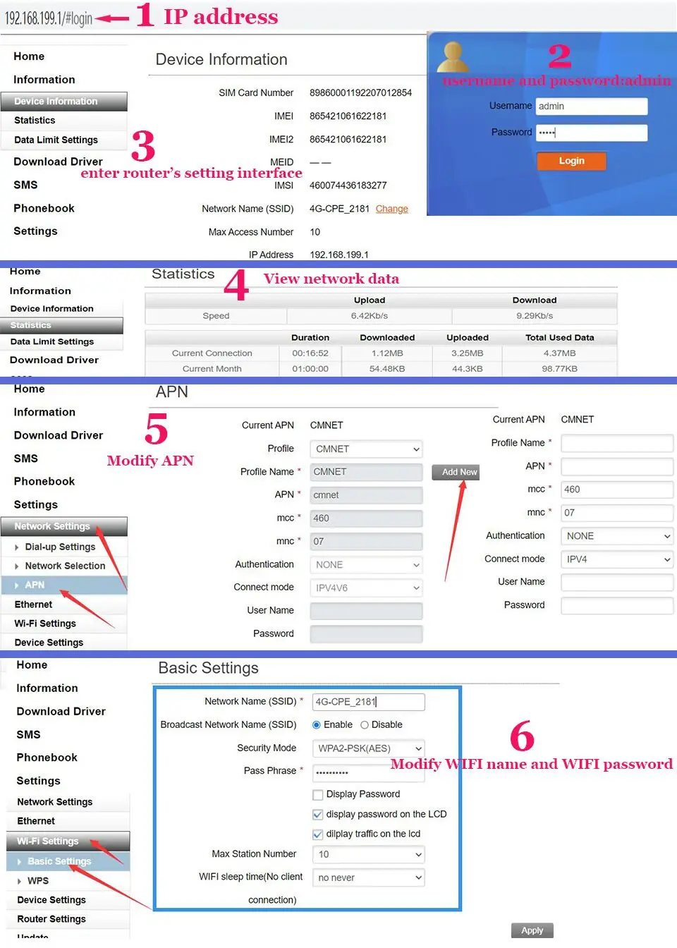 Router wifi exterior simcard