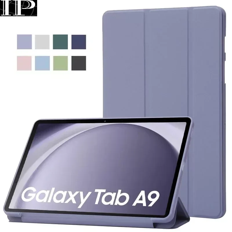 Per Samsung Tab A9 Custodia 8.7 "Trifold Pu Leaher Soft Back Stand Tablet Coque Per Galaxy Tab A9 8.7 Pollici Sm X110 X115 Custodia Funda