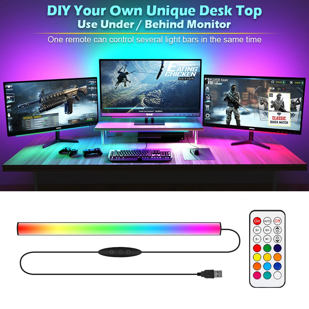 Ambient Gaming Lights Under Monitor Lights Ambiance Backlights With