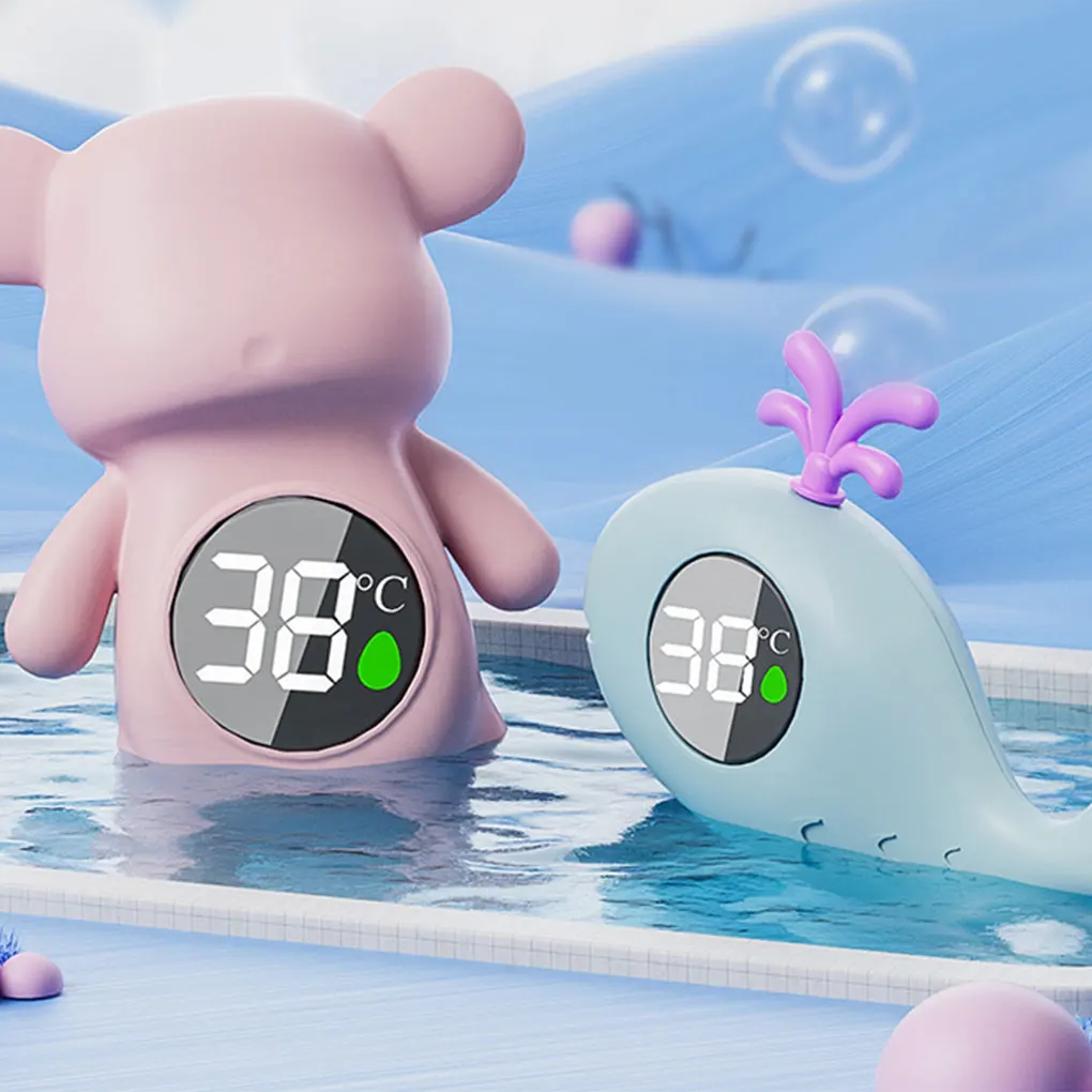 

Baby Bath Water Thermometer Cartoon Duck Waterproof Temperature Gauge Warning Bathtub Alarm Heat Indicator LCD Screen