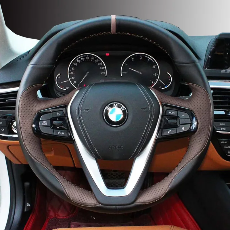 

Индивидуальная оплетка ручного шитья для BMW 3 серии 325i 330i 335i 335li 340i, автомобильные аксессуары из натуральной кожи