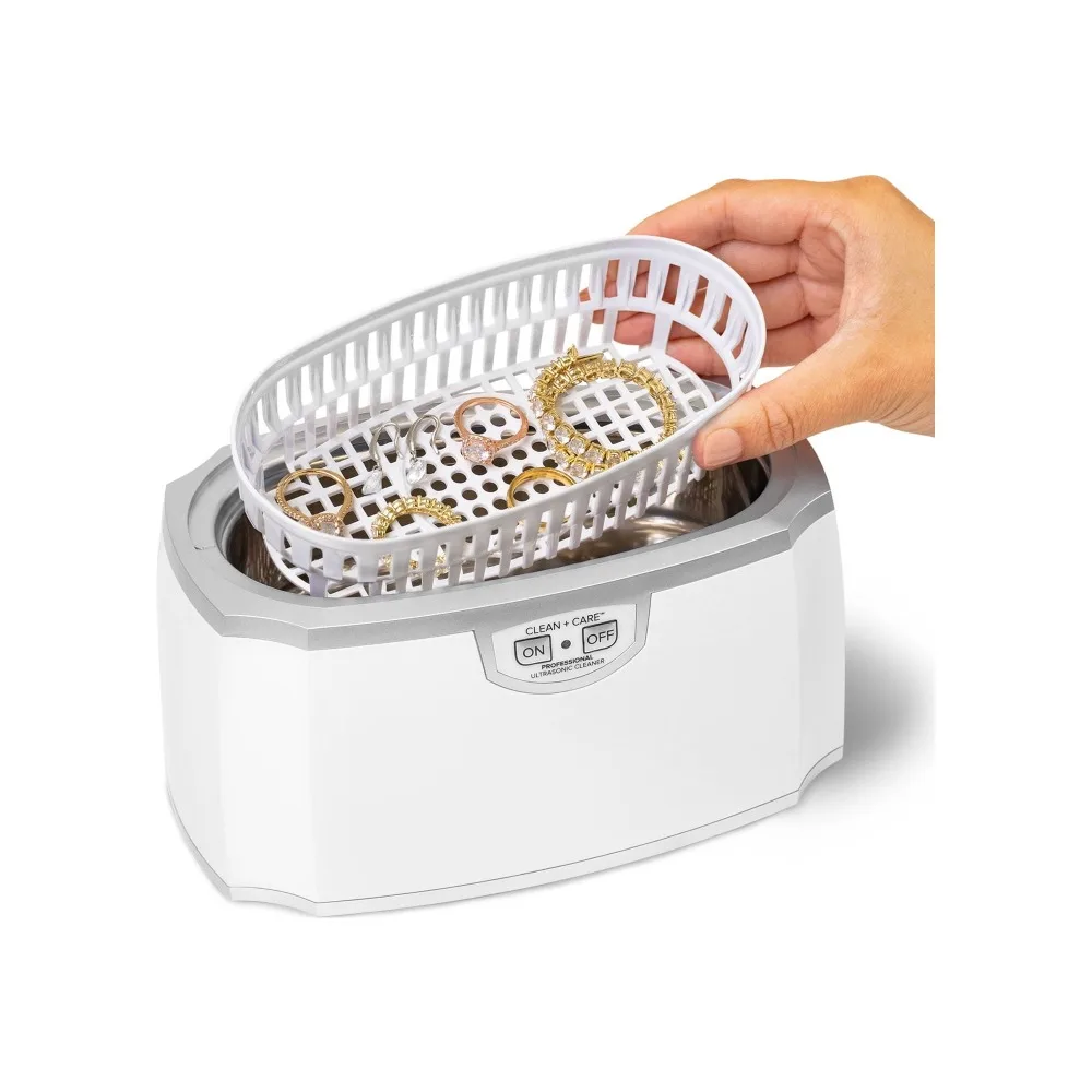 

Gem Glow Ultrasonic Cleaning Machine for Jewelry & Watches, with Timer & Watch Holder, Stainless Steel