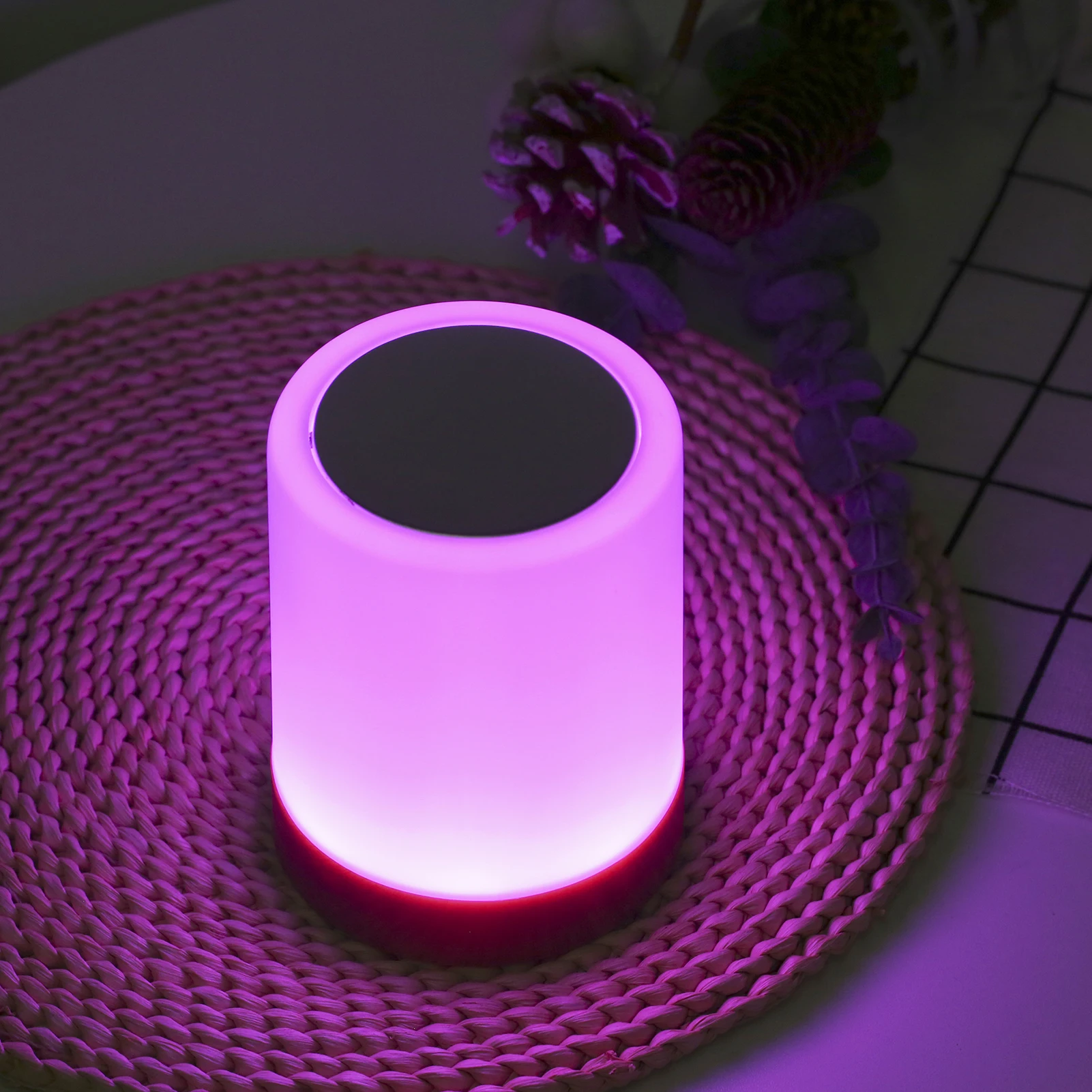 Touch the Night Light, Table Lamp, Bedroom Bedside Lamp, Color Light, Ambient Light, Color Changing Light, Dimmable USB Charging