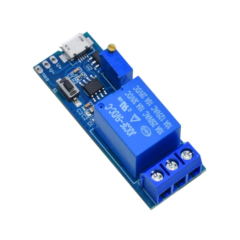 DC12V/Micro USB 5-30V Cycle Delay 3/4 Button Timer Control Relay Switch