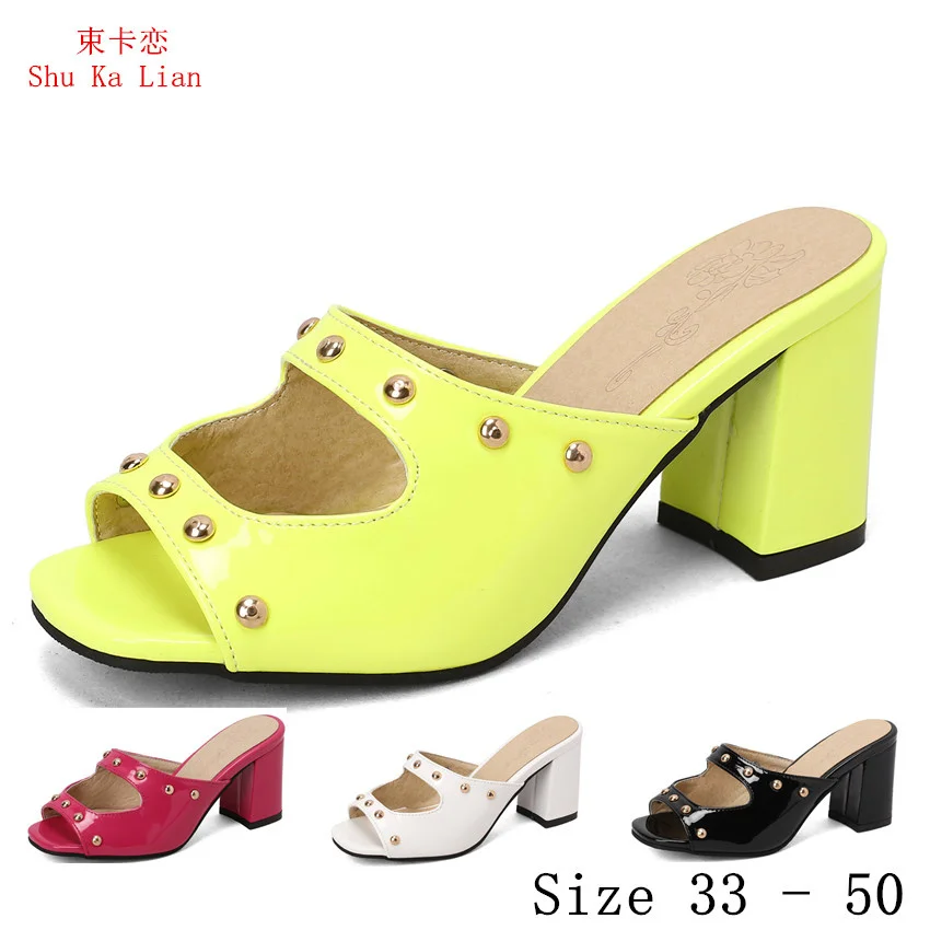 

Summer Slingback High Heels Women 7.5 CM Gladiator Sandals Peep Toe Woman High Heel Shoes Small Plus Size 33 - 50