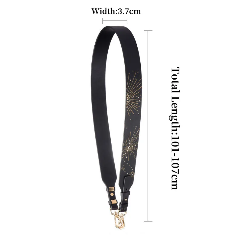 Straps For Luxury Shoulder Bag TINBERON Handbags Accessories Star Fireworks  Bag Strap Fashion Women Leather Shoulder Bag Straps