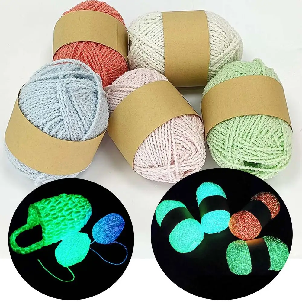 Novel Functional Luminous Chunky Yarn Glow In The Dark Hand Knitting