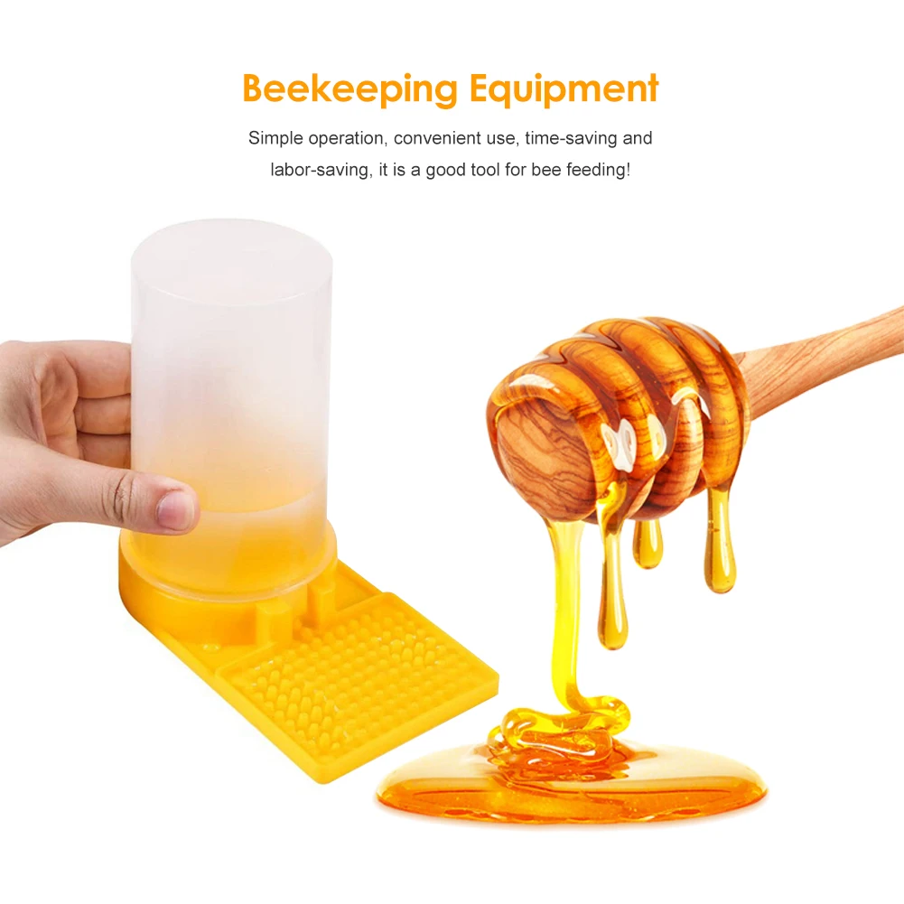 1-5Pcs Bee Feeder Drinking Water Waterer Honeycomb Bee Watering Feeder Safe Non-toxic Feeding Bee Drinker Tool Beekeeping Feeder