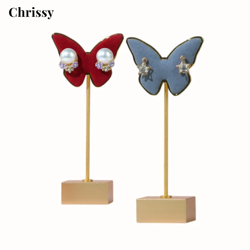 Butterfly Shape Earring Display Stand Women Home Jewelry Organizer Beautiful Storage Ear stud Shelf Rack Ring Holder
