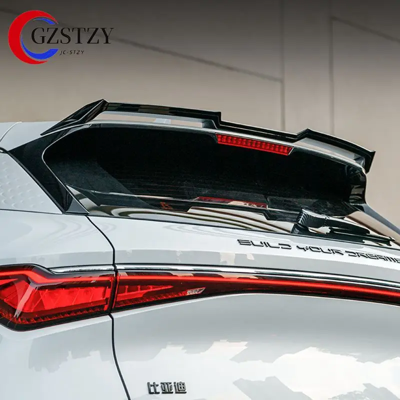 

For BYD Atto 3 2022 MC sports Spoiler Top Center Wing Trunk Spoiler Top Wing Trunk ABS Carbon fiber pattern Atto3 Accessories