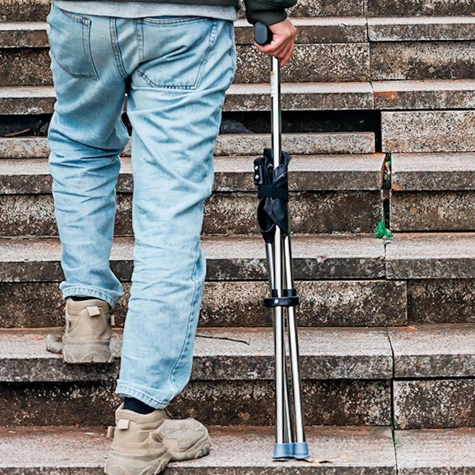 Walking Cane Trekking Stick with Seat Practical Supports for Mountaineering Hiking Seniors