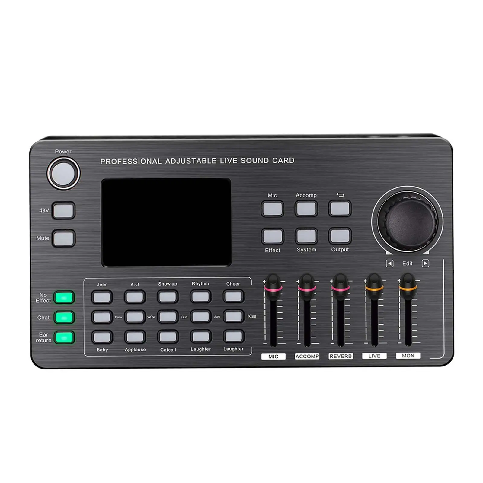 Live Sound Card Portable High Quality Sound Audio Mixer for Live Streaming Music Recording Gaming Voice Chatting Live Broadcast
