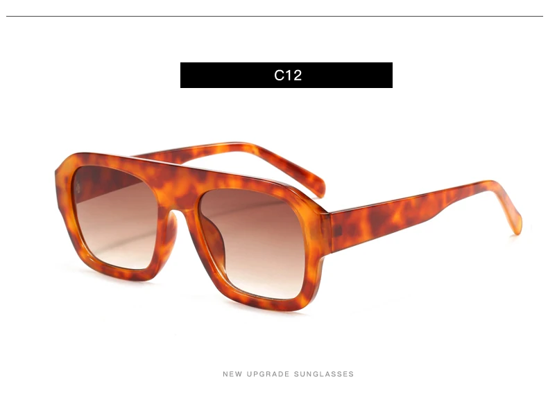 Radfahren Klassische Rechteckige Große Rahmen Sonnenbrille Frauen Mode Leopard Rahmen Sonnenbrille INS Brillen Männer Unisex – Detail 18