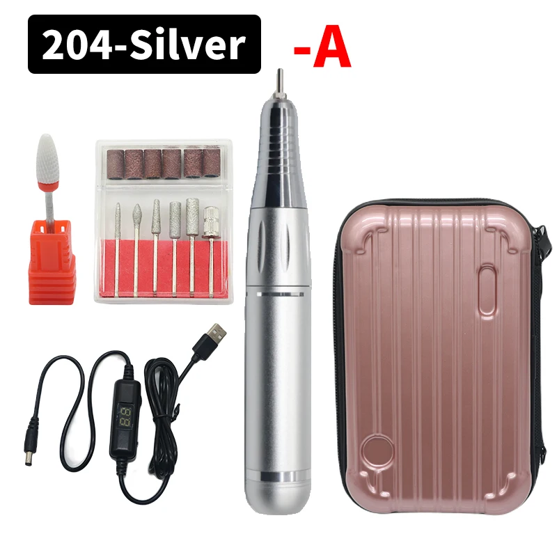 DDQ Nail Drill Machine with Ceramic Bit Set - 30000/35000RPM