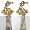 1Pair Tassel Curtain Tieback Room Accessories Curtain Buckle Holder Rope Handmade Weave Tassel Fringe Bandage Home Decoration 2