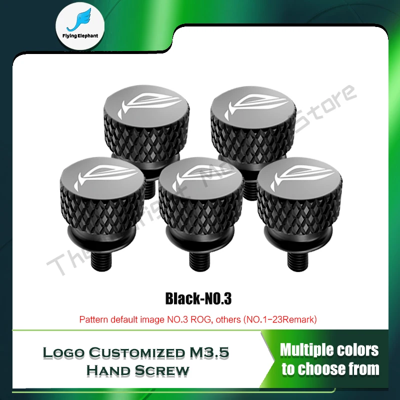 Personalizado Mão Aperte Passo Polegar Recartilhado M3.5 Parafuso 18 Logotipos pc Opcional Embelezar Parte Mod 11 Cores Pcs