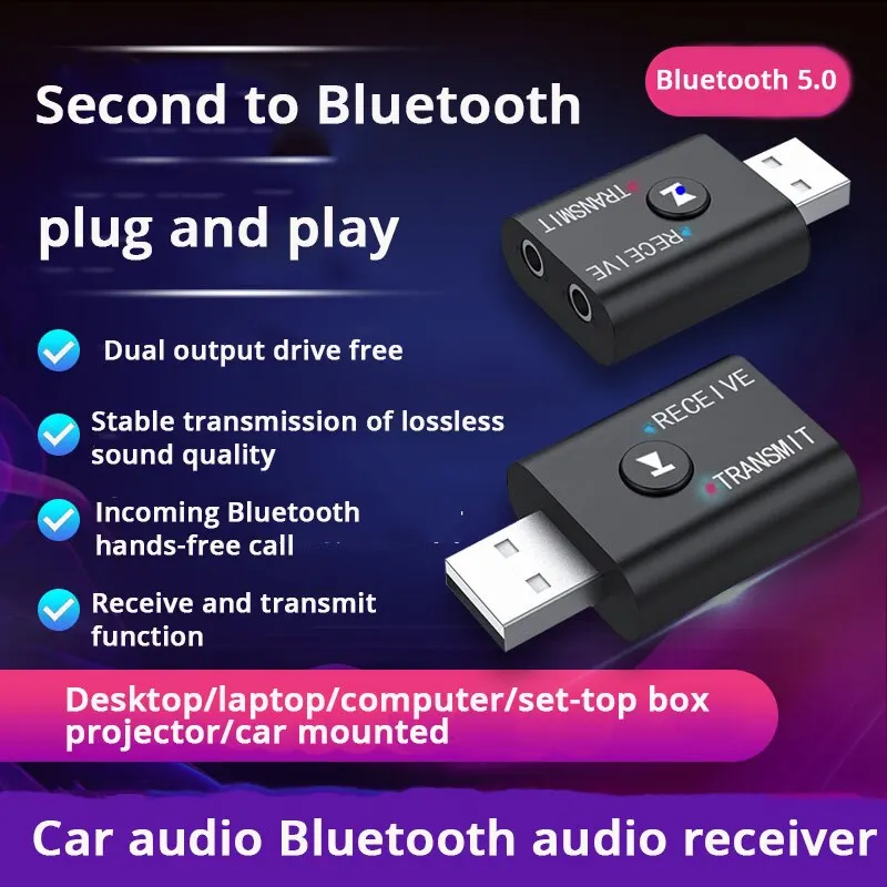 Bluetooth Audio Adapter Bluetooth USB Receiving Transmitter 2 in 1 Audio Transmitter Receiver bluetooth adapter bluetooth audio receiver bluetooth transceiver adapter audio adapter bluetooth aux adaptor