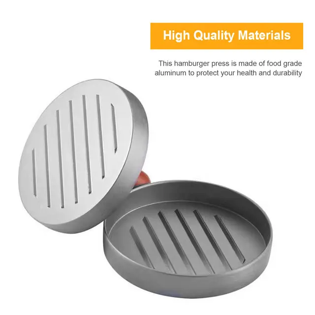 Description Picture 3 of itemHamburger Meat Press Wooden Handle Round DIY Mold Non-stick Coating Patty Maker Beef BBQ Burger Meat Press Kitchen Tool