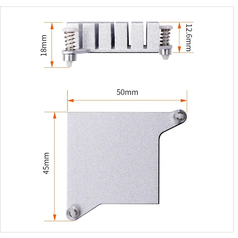 For Orange Pi 5 Plus Aluminum Heat Sink Motherboard Adapted To Aluminium Cooling Fan Radiator Heatsink For OPI 5 Plus