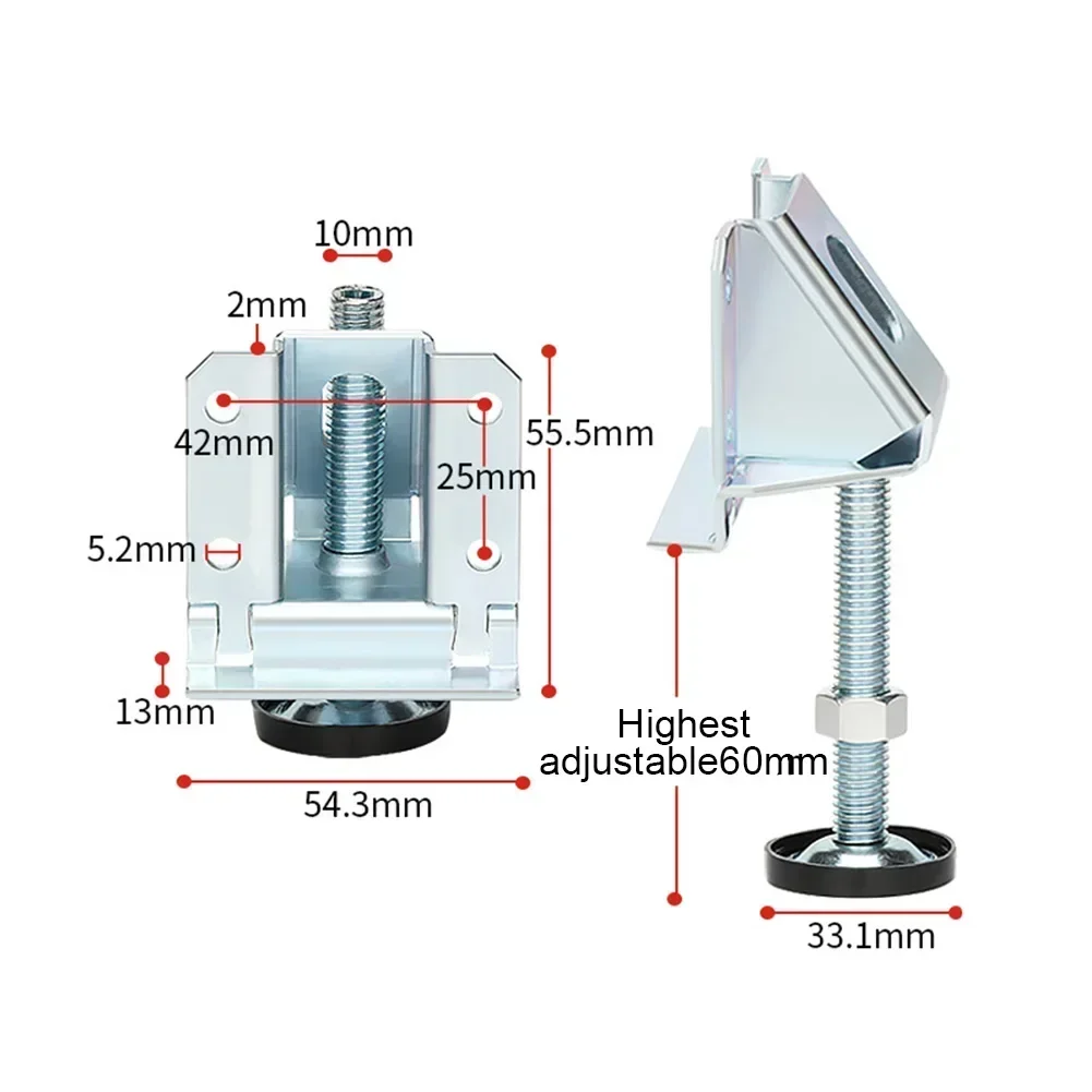 4Pcs Adjustable Furniture Leveler Heavy Duty Furniture Feet Support For Sofa Table Chair Cabinet Height Adjuster Leveling Feet