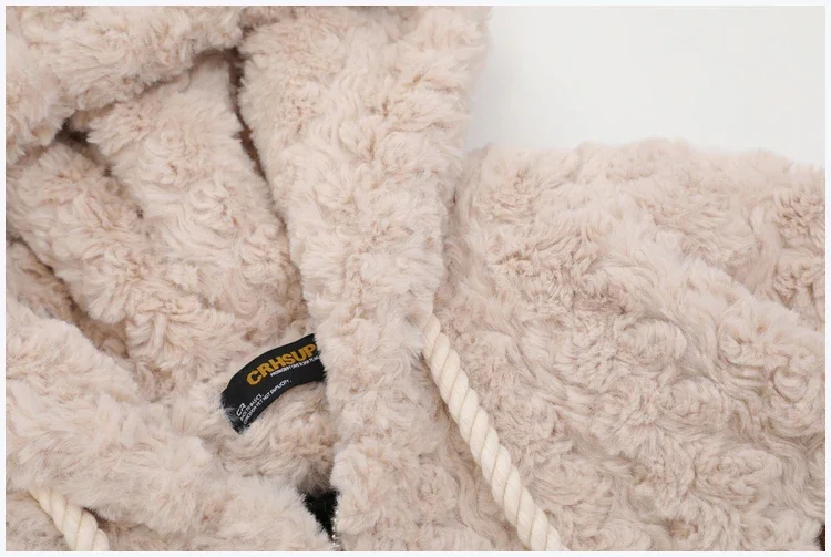 Cashmere Hoodie Coat Women's Loose Thick Winter Clothes