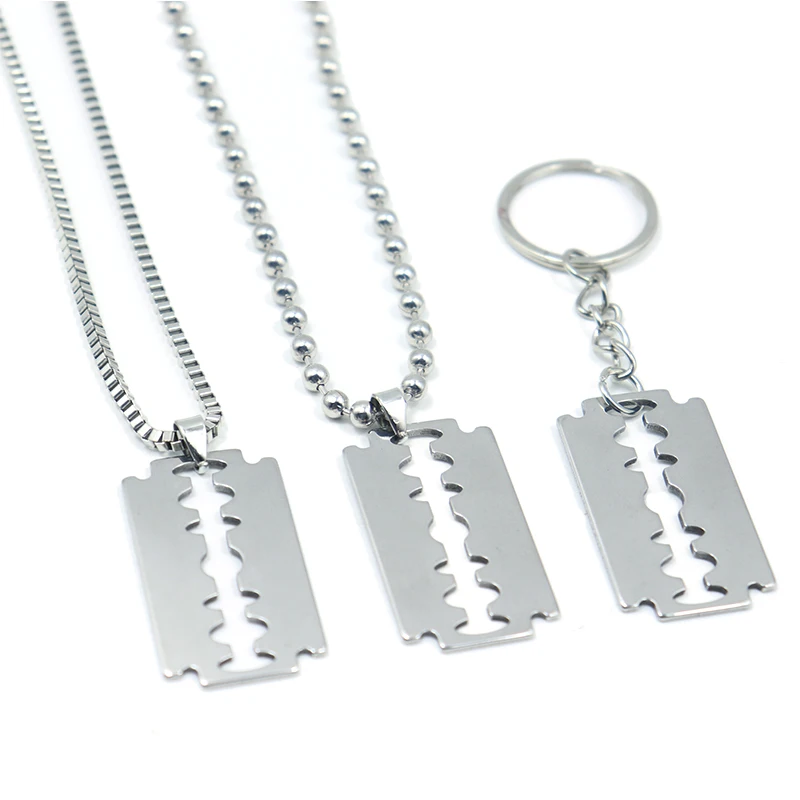 Jessi Unisex Razor Blade Charm Necklace