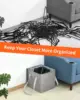 2 Pack Clothes Hanger Organizer Bag-Rigid Storage Containers with Lid for Dustproof 6