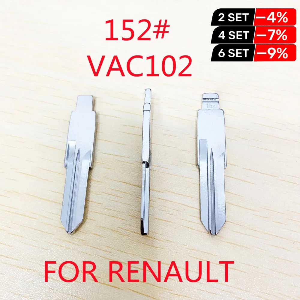 10PCS/LOT Remote Key Blade LISHI VAC102 #152 HU136 153# Blade For KD VVDI Uncut Flip RemoteFor Renault Megan Dacia Clio Duster