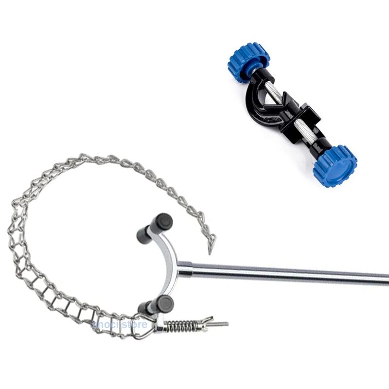 Lab Chain Clamp Beaker Chain Clamp with Adjustable Bosshead Holder (1 Lab and 1Cross clamp) 2pcs/set