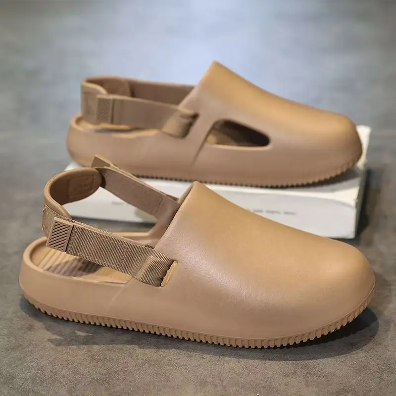 새로운 EVA 여성 슬리퍼 외출용 미끄럼 방지 비치 샌들 스포티한 레이지 슈즈 편안한 소프트 바닥 신발 가정용