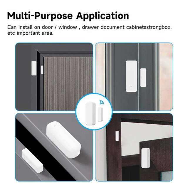 Tuya WiFi ZigBee Door Window Security-Protection Door Open / Closed Sensor Smart Life Detector Control Via Alexa Google Home 3