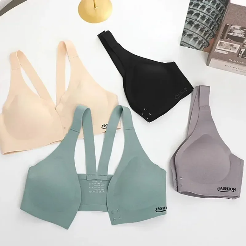 Plus Size Bra Front Buckle Adjustable Underwear Sexy Beautiful Back Comfortable Gathered Breasts Breathable Sports Bra 1