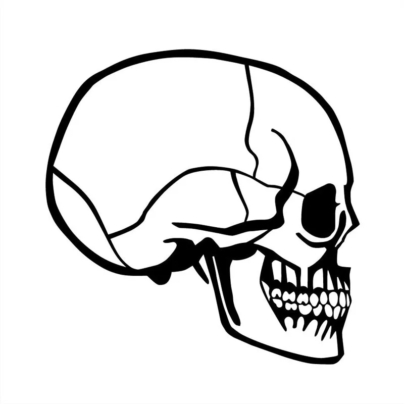 

Car Stickers Funny Car Stickers Skull and Crossbones Decoration PVC Car Stickers Waterproof Sunscreen Black/white, 15cm*15cm