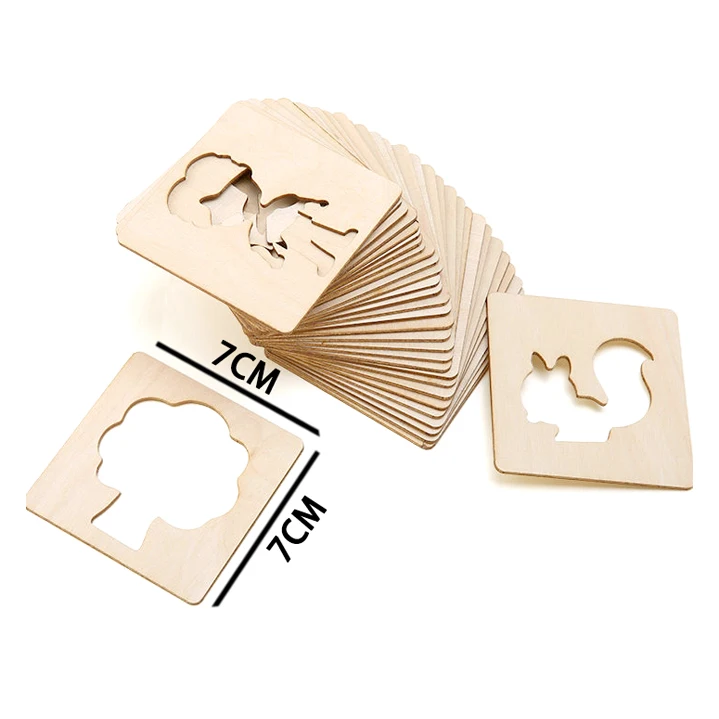 20pcs Montessori Kids Drawing Toys Wooden DIY Painting Stencils Template  Craft Toys Puzzle Educational Toys for kids Gifts - AliExpress