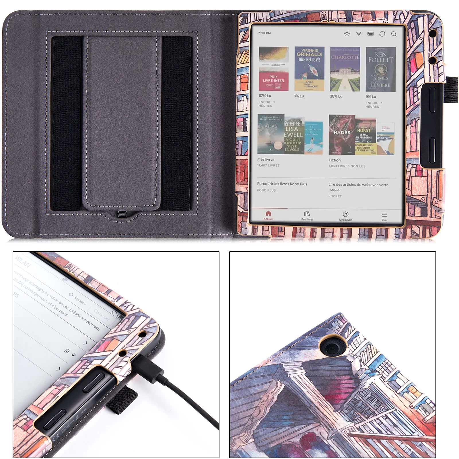 Kobo Libra 2 本体 7インチ HD E Ink カバー付き Amazon.com: Clear Case for 7 inch Kobo Libra Colour/Kobo
