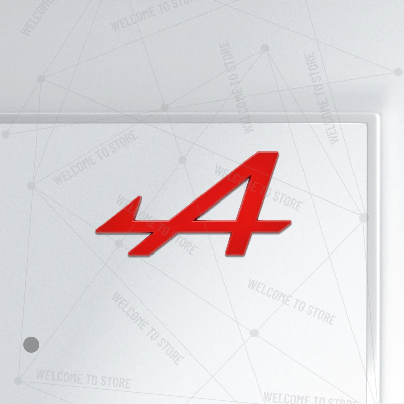 Alpine A Logo 3D Metal Steering Wheel Badge Decal