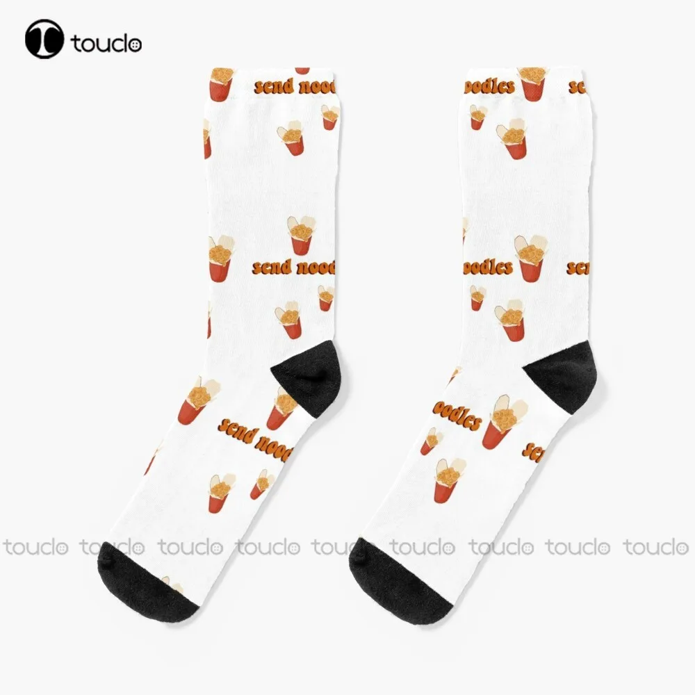 

Send Noodles Socks Halloween Funky Socks Street Skateboard Socks 360° Digital Print New Popular Comfortable Best Girls Sports