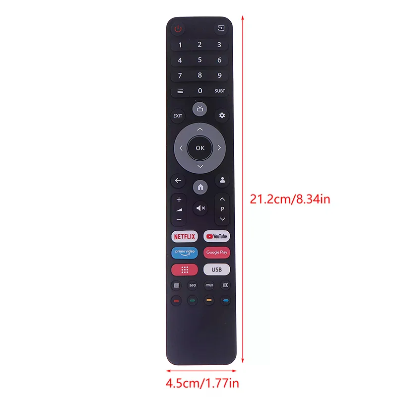 DEXP Viomi CHIQ용 블랙 범용 스마트 TV 리모컨 - 여러 모델용 스마트 LCD TV 리모컨