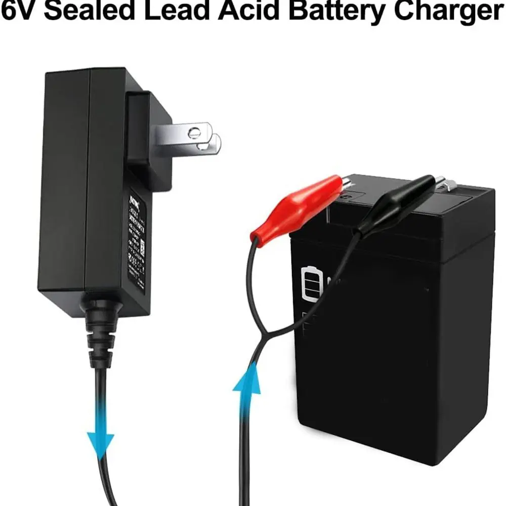 6V 1A Battery Charger for Baby Buggy Children Toy Car Motorcycle Lead Acid Sealed Batteries EU/US
