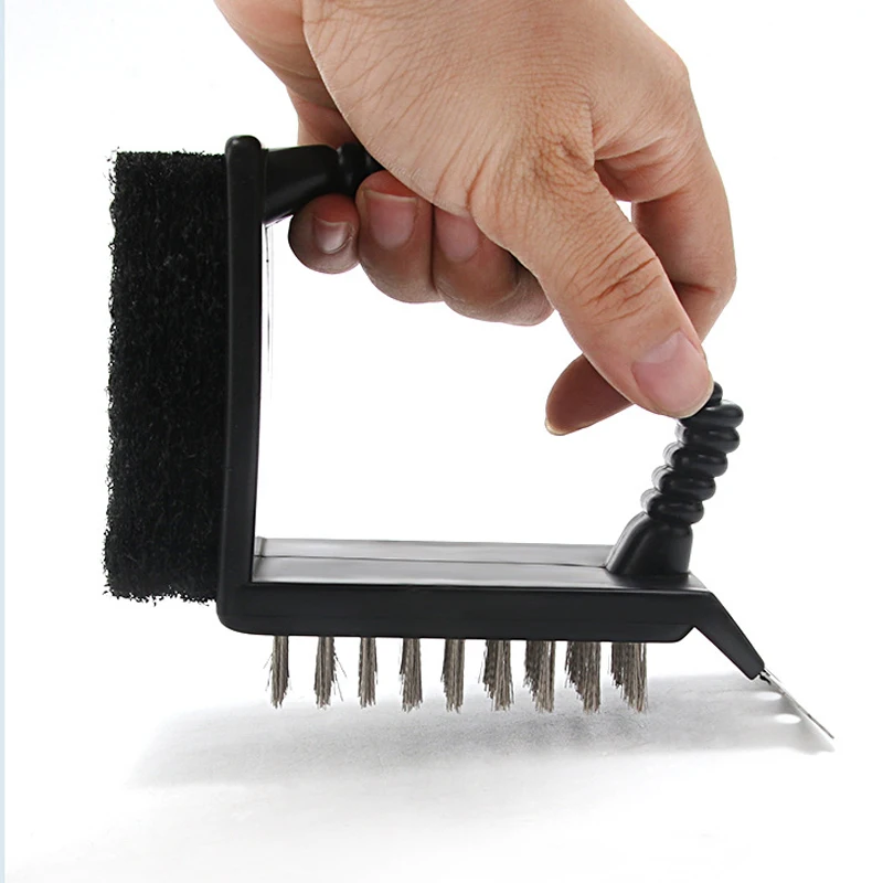 Barbecue Cleaning Tools Grill Brush Cleaning Brushes 1 Pcs Stainless Steel Grill Grill Mesh Cleaning Brush BBQ Wire Right Angle Sponge Multi-purpose Cleaning Tool Brush