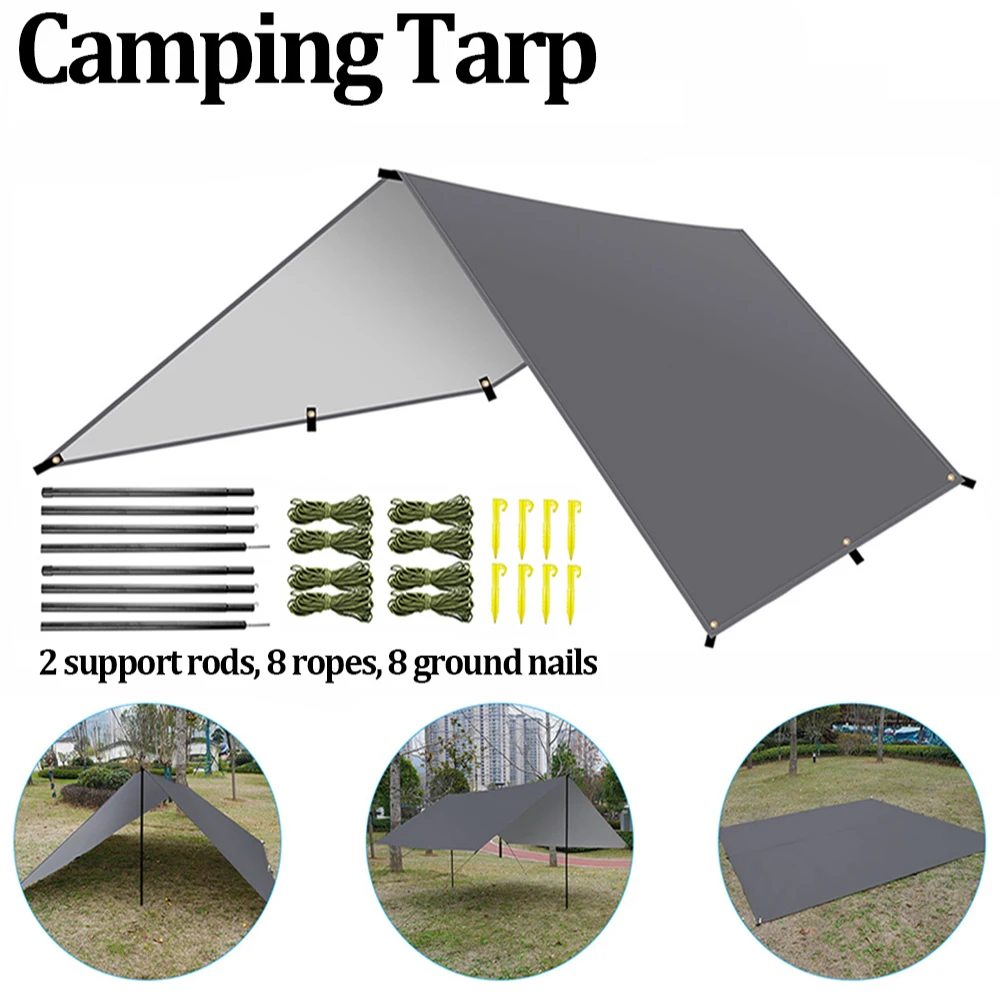 Camping Tarp Waterproof Portable Tarp Multifunctional Outdoor Camping