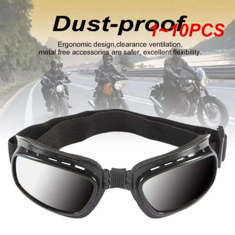 

1~10PCS Anti Glare UV Protection Cycling Glasses Ski Goggles Motorcycle Glasses Windproof Dustproof Motocross Sunglasses Sports