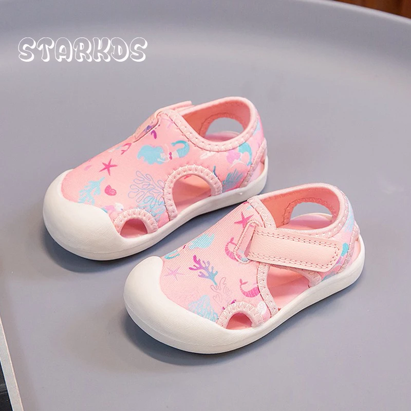 Baby Kids 2023 Summer Sport Sandals Little Boys Closed Toe Quick Dry Beach Sandalias Toddler Girls Breathable Soft Water Shoes 6