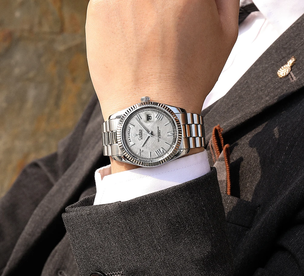 CADISEN Men's Watches 2022 Automatic Watch For Men Mechanical Wristwatches MIYOTA 8285 Sapphire Mirror Luxury Clock Reloj Hombre