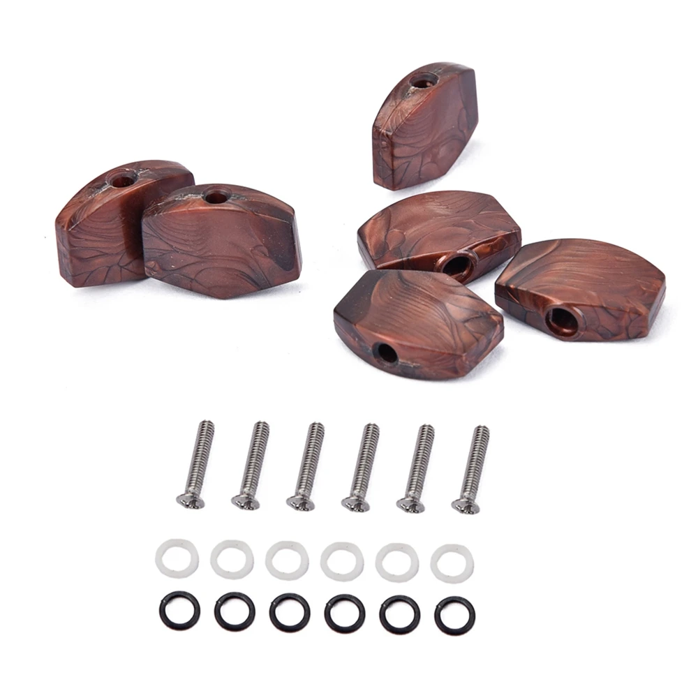 6 Pcs/Set Guitar Tuning Peg Buttons Tuning Pegs Knobs Machine Heads Buttons For Guitar