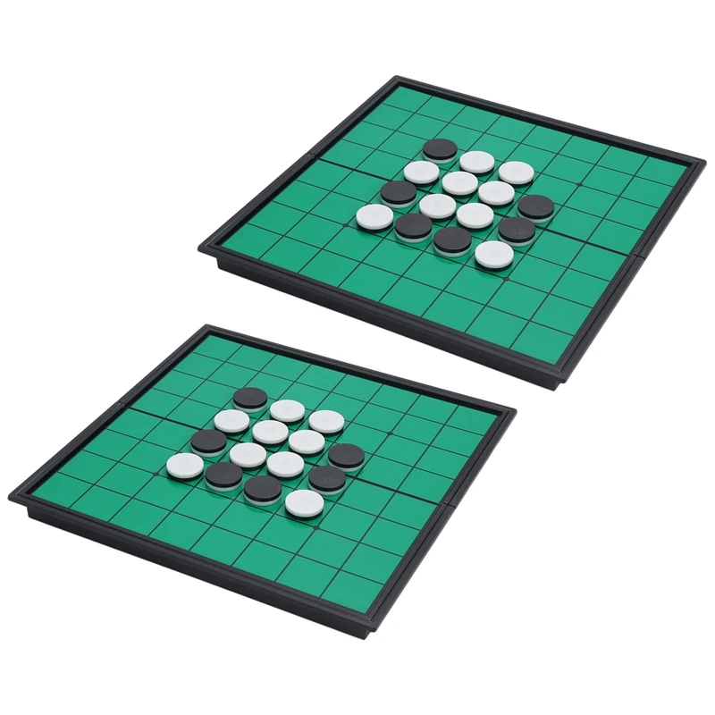 

2X Magnetic Portable Folding Reversi Othello Board Chess Standard Educational Home Parent-Children Family Game